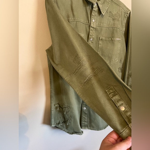 NEW W/O TAG | Men’s Zara Green Denim Jacket - Picture 5 of 5